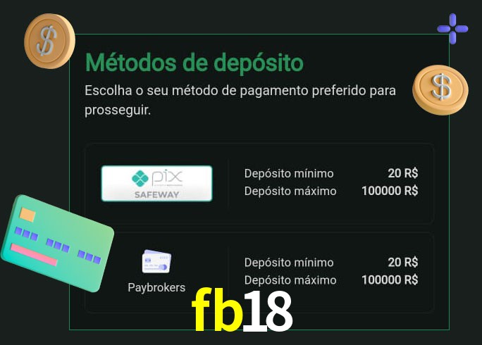 O cassino fb18 oferece uma grande variedade de métodos de pagamento